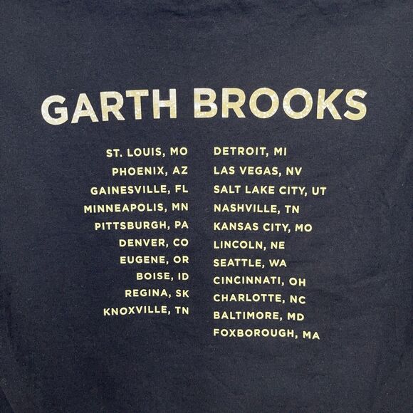 Garth Brooks Stadium Tour T-Shirt Country Music Concert Size Medium Black Hanes - Picture 4 of 7